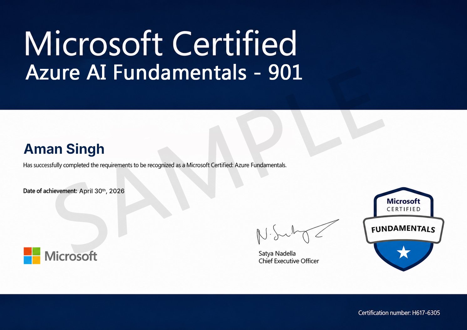 Azure certificate
